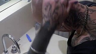 bound skinny slave shaves for master before desk facefuck deepthroat humiliation part 1
