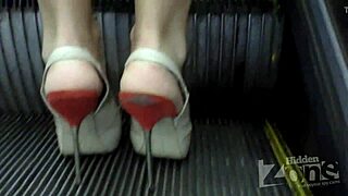 caught that skirt ups kirt tease up close