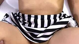 skinny latina teen sneaks home for creampie missionary pounding after school