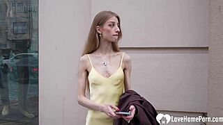 after the date she hops on my thick cock impaling her tight pussy rough