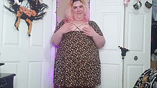 desperate chubby bbw in sundress vibes huge hairy pussy to squirting orgasm frenzy