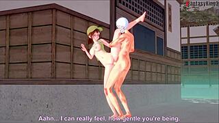 fio delivers steamy boobjob in metal slug fantasy