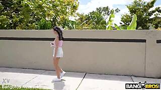 Bailey blaze smokes while riding big cock cowgirl to creampie