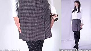 hey check out this pantyhose fetish skirt and stockings tease