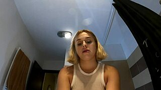 Super Hot Petite Blonde Cheerleader Flashes Tits And Shaved Pussy In Miniskirt