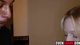 watch this horny milf ride big black cock as cuck hubby stares?