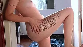 She moves gracefully across the floor dancing beautifully