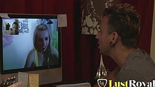 Petite Blonde Babe Rides Huge Cock Rough In Shaved Pussy Hardcore