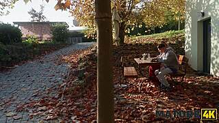 mature nerd grabs big tits milf for first time shaved pussy pounding