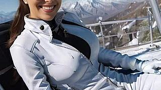 weekend ski resort part 1 jerking big tits leather catsuit snow... damn