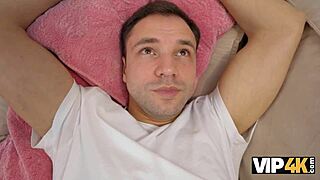 Two Russian Hotties Play Truth or Dare Sharing Cock in FFM Threesome