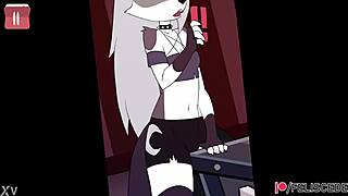 loona strokes furry pussy hard masturbating