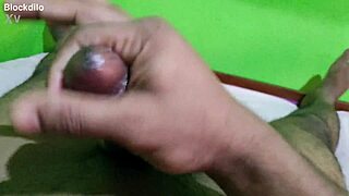 Blockdilo strokes massive black cock solo handjob