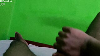 Blockdilo strokes massive black cock solo handjob