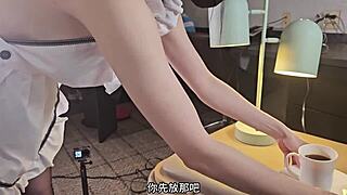 amateur big tits maid gives balloon blowjob on tits to wake me up then fucked to multiple orgasms