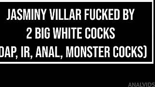 brazilian ebony princess jasminy villar gaped fucked dap interracial by 2 huge white monster cocks wmbw
