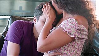 Bad boy confesses to horny stepmommy milf for titty blowjob fuck