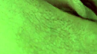 brunette milf fingers shaved pussy anal in black stockings 😈🔥