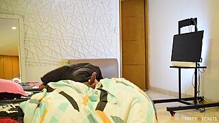 Young Latina Milf Lil Timy Rides Cowgirl on Stepmother's Squirting Toy in Mature Swap Fuck