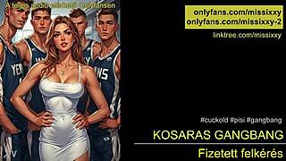 Hungarian Babe Gangbanged by Basketball Team in JOI Roleplay