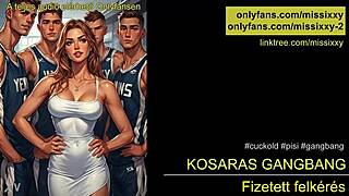Hungarian Babe Gangbanged by Basketball Team in JOI Roleplay
