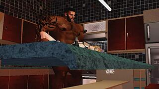 Duane Brown's maid savors her world's luckiest huge black cock ride