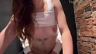 Risky Club Fuck! Met Redhead Stranger, Fingered Her Panty, Then Pounded in Toilet