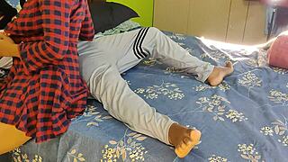 Picture this beautiful Malaysian college girl riding her stepbrother hard