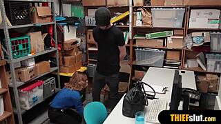 hey hot blonde milf guard, you gonna fuck this thief's cock doggy or bend over for his burglar pounding?