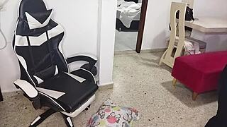 sneaky latina milf slurps step-nephew cock while husband away