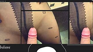 Wanna see a stranger blast cum all over my pantyhose in the restaurant toilet?