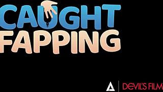 kimmy kimm caught masturbating leads to bent over hardcore pounding