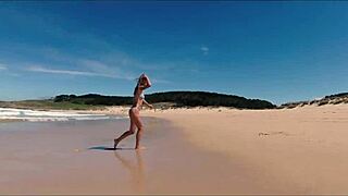 Ever seen a bikini ass like this? Ferrol Sasha Ikeyeva shakes it on Spanish beach