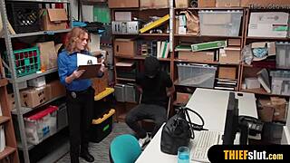 hey hot blonde milf guard, you gonna fuck this thief's cock doggy or bend over for his burglar pounding?