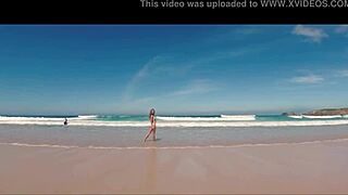 Ever seen a bikini ass like this? Ferrol Sasha Ikeyeva shakes it on Spanish beach