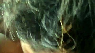 pornstar kneels sucking massive throbbing cock closeup with dripping saliva