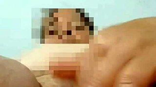 abuela stuffs her mature colombian pussy with big cucumber in bed