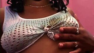 barefoot pregnant ebony chick rides cock cowgirl then takes cumshot in mouth scene 3