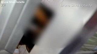 hey bruna silva got bareback pounded after the cuckold's party by the bull