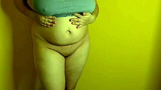 Bbw wife cheats, takes ass pounding then creampie in shaved pussy