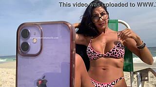 wanna see renatinha mello flash big tits and ass live on beach cam??