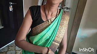 Village Bhabhi Shivani Teases in Green Saree Before Wild Reveal!