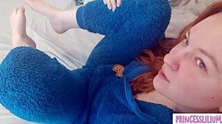 Petite Redhead Teen Begs Horny Stepdaddy for Taboo Roleplay in Homemade Clip