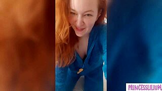 Petite Redhead Teen Begs Horny Stepdaddy for Taboo Roleplay in Homemade Clip