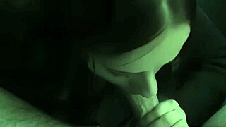 busty teen amateur chokes on fat cock parked in car