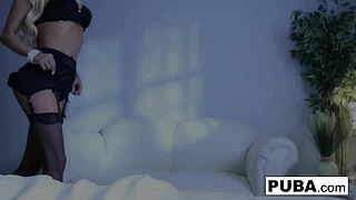 Sexy russian milf nikita teases her big tits and pussy