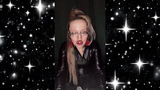 Sissy Bimbo Cries in Lipstick Obeying Femdom Jerk Instructions