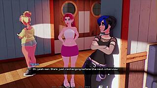 hentai teen's first cock kiss triggers premature cum explosion in game casting