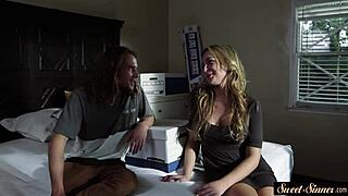 classy teen babe teases with foreplay before deep doggystyle ravaging unfolds