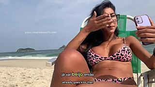 wanna see renatinha mello flash big tits and ass live on beach cam??